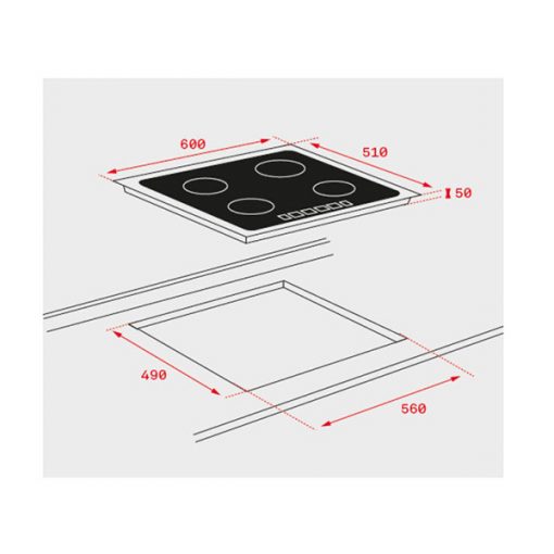 Bản vẽ kỹ thuật bếp từ Teka IB 6315