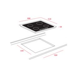 Bản vẽ kỹ thuật bếp từ Teka IZ 6320 WHITE