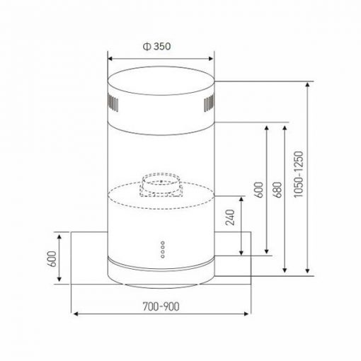 Bản Vẽ Kỹ Thuật Máy Hút Mùi Arber AB700S-2