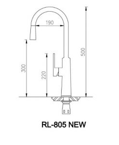 Bản Vẽ Kỹ Thuật Vòi Chậu Rửa Bát Roslerer RL-805 NEW