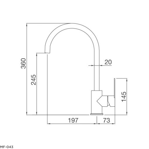 Bản Vẽ Kỹ Thuật Vòi Rửa Bát Malloca MF-043