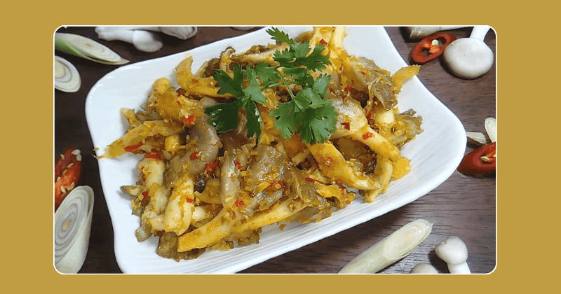 Nấm bào ngư kho sả nghệ vàng
