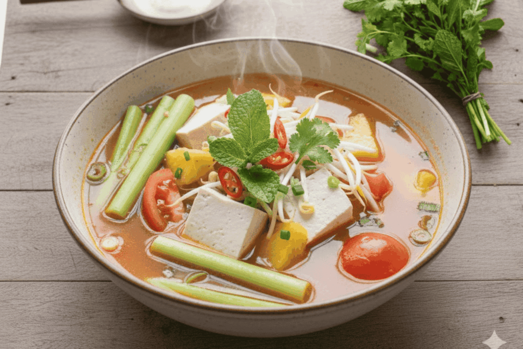 Món canh chua chay thanh mát