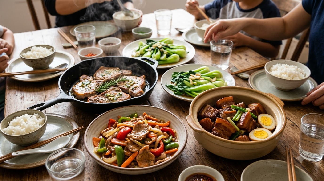 Thịt heo kho trứng cho bữa cơm gia đình Thịt heo kho trứng mềm thấm gia vị cùng phần nước kho